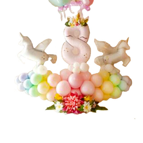 Palloncini unicorno e numero