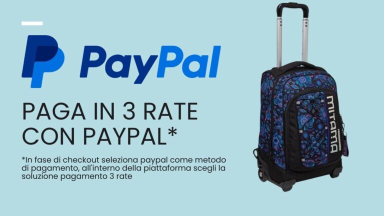 Cartoleria a Torino con Pagamento in 3 rate paypal