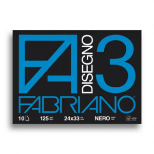 Album da Disegno F3 Fabriano 24×33 nero liscio